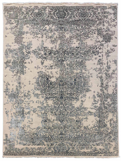 Exclusive Radiance DL-312 Beige Grey  Transitional Hand Knotted Rug