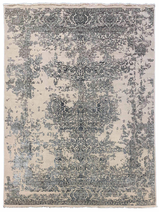 Exclusive Radiance DL-312 Beige Grey  Transitional Hand Knotted Rug