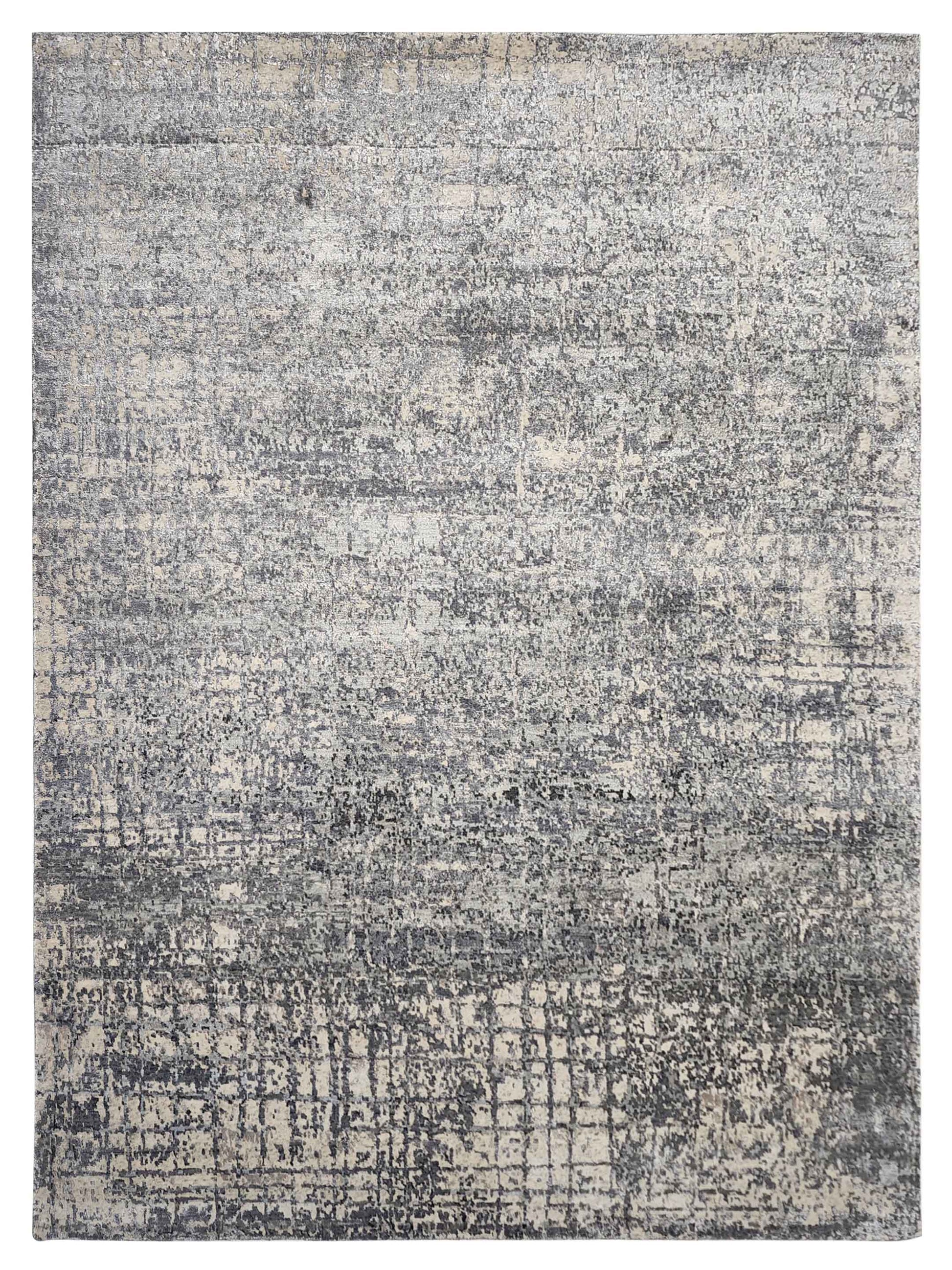 Exclusive Mantra MN-300 Grey Ivory  Contemporary Hand Knotted Rug