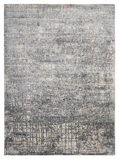 Exclusive Mantra MN-300 Grey Ivory  Contemporary Hand Knotted Rug