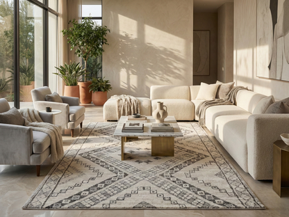 Moroccan Mohair MO-9872 Ivory Taupe