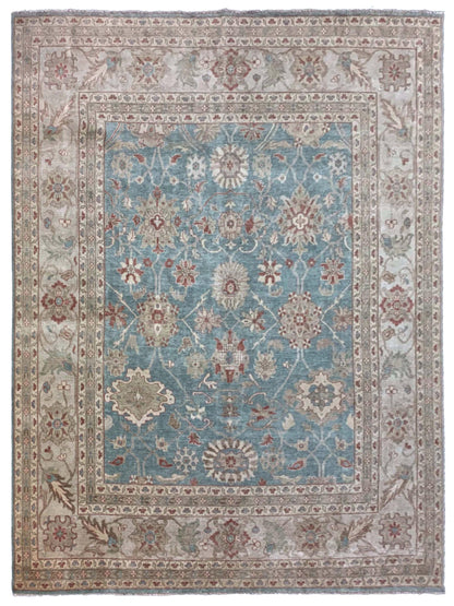 Exclusive Peshawar P-6 Beige Rust  Transitional Hand Knotted Rug