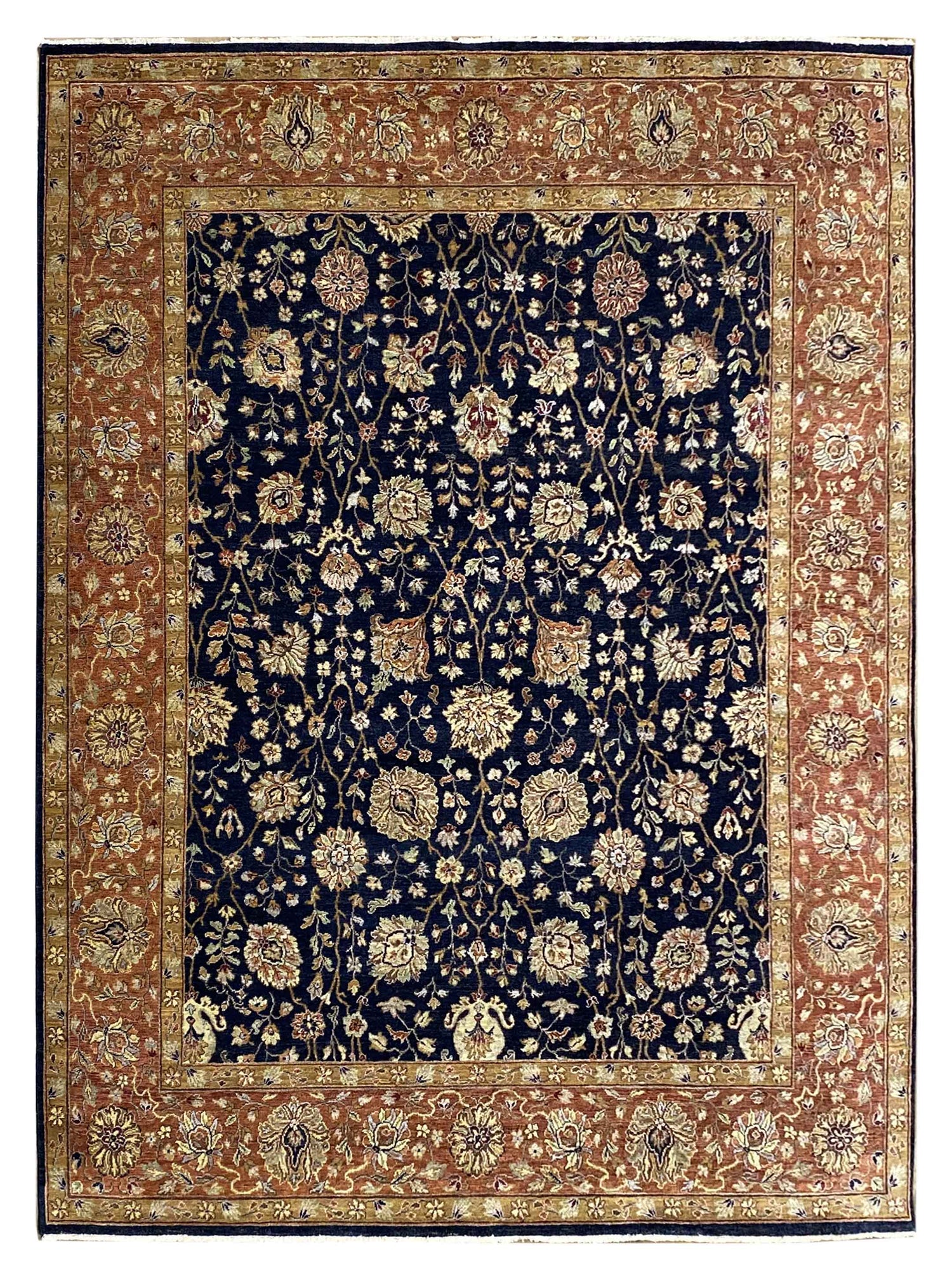 Exclusive Presidential PRT-800 Black Rust  Traditional Hand Knotted Rug