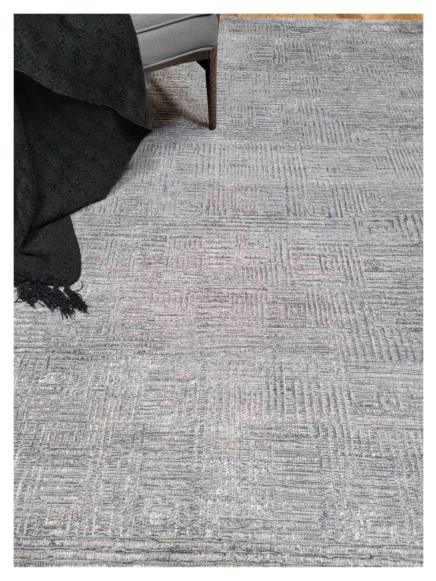 Exclusive Quantum QN-354 Indigo  Contemporary Hand Knotted Rug