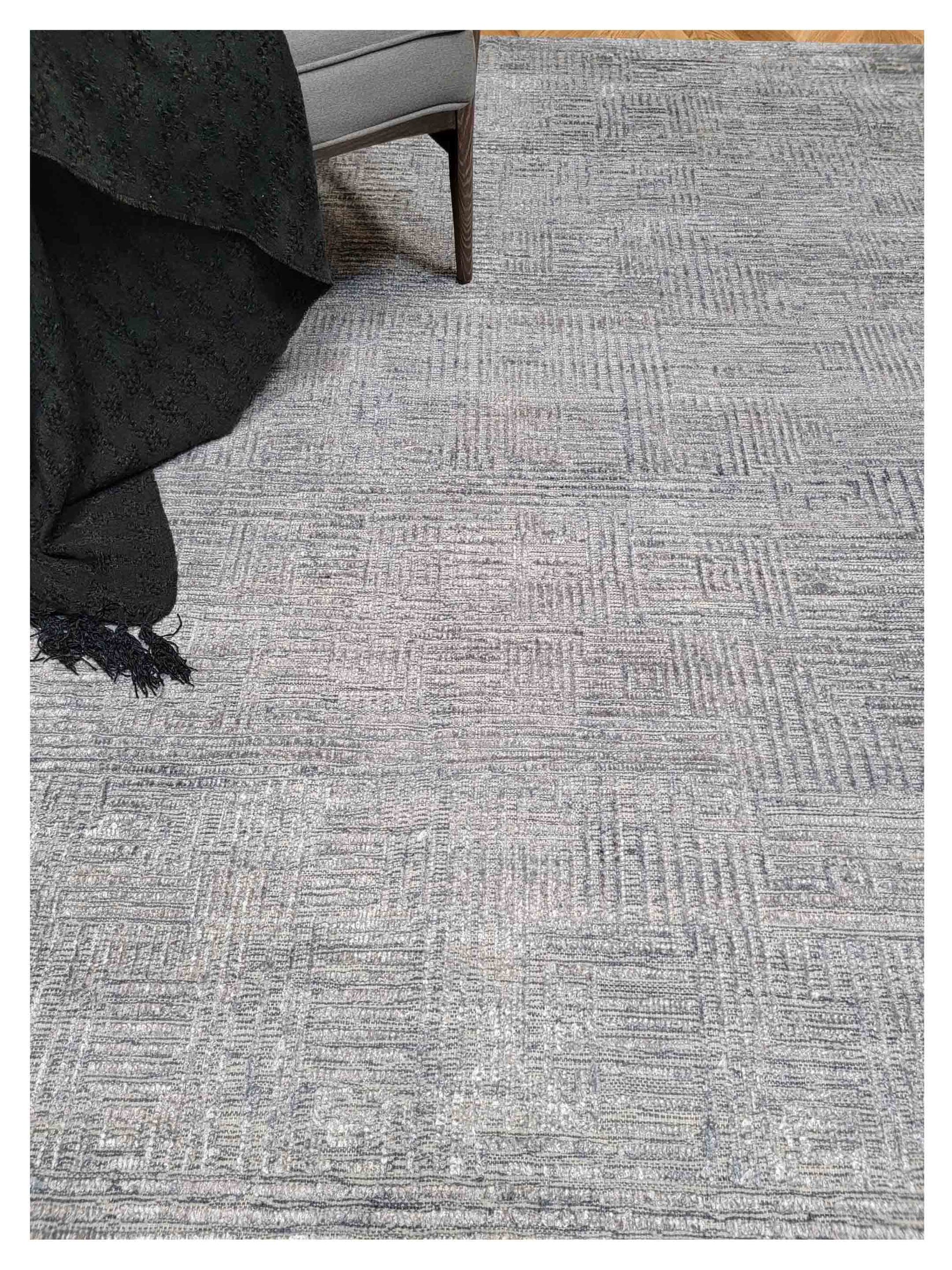 Exclusive Quantum QN-354 Indigo  Contemporary Hand Knotted Rug