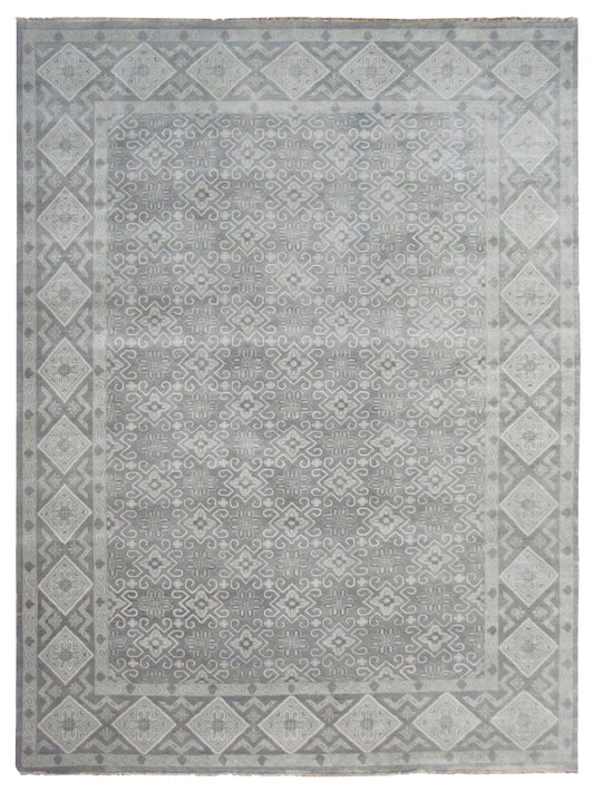 Exclusive Chobi CB-220 Grey Grey  Transitional Hand Knotted Rug