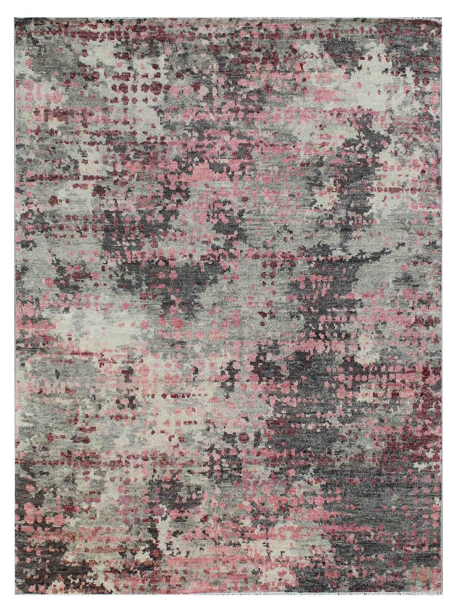 Exclusive Faberge FB-447 Grey Pink  Traditional Hand Knotted Rug