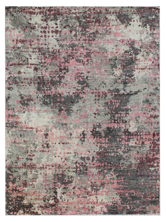 Exclusive Faberge FB-447 Grey Pink  Traditional Hand Knotted Rug