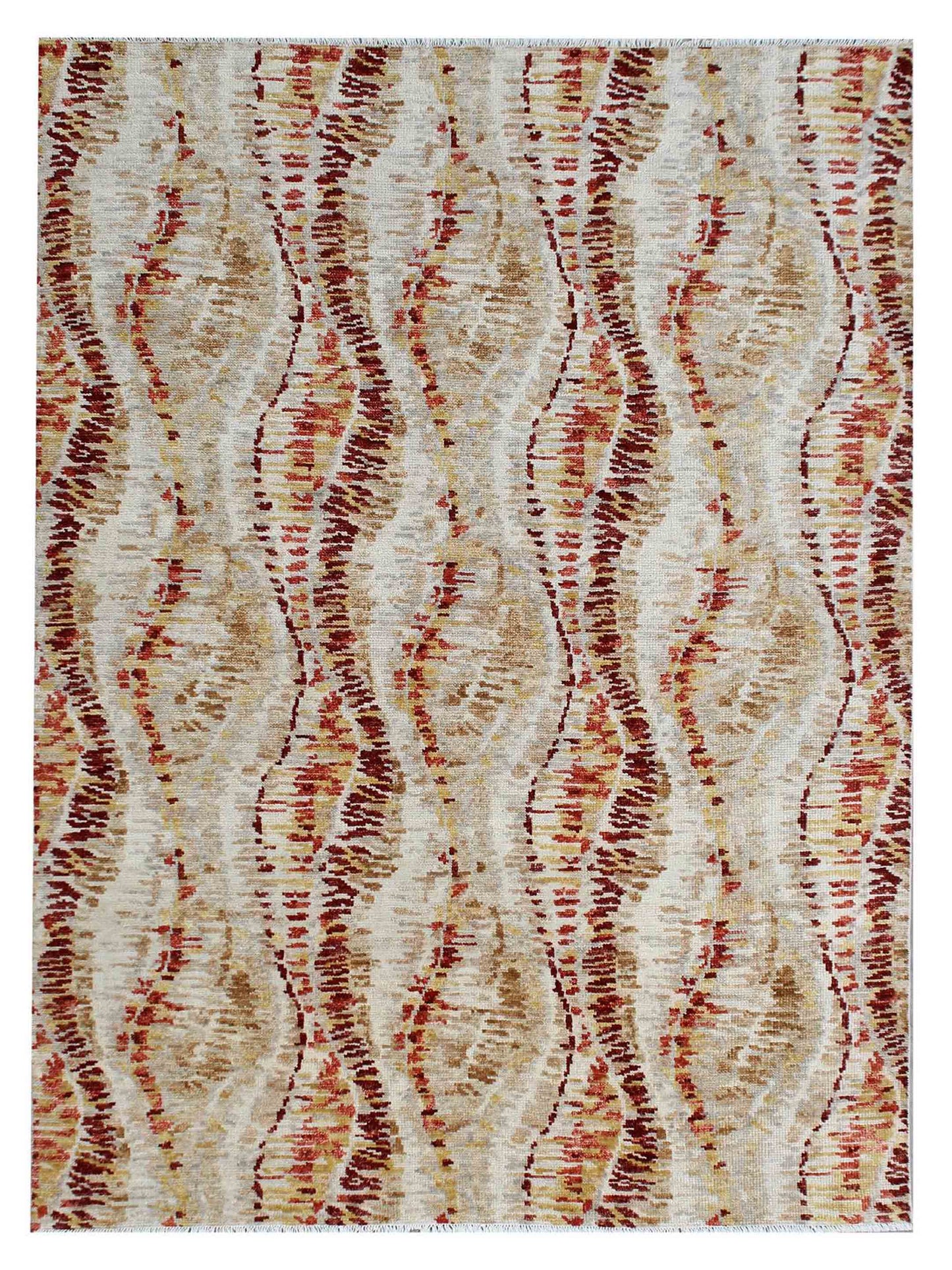 Exclusive Faberge FB-449 Red Gold  Traditional Hand Knotted Rug