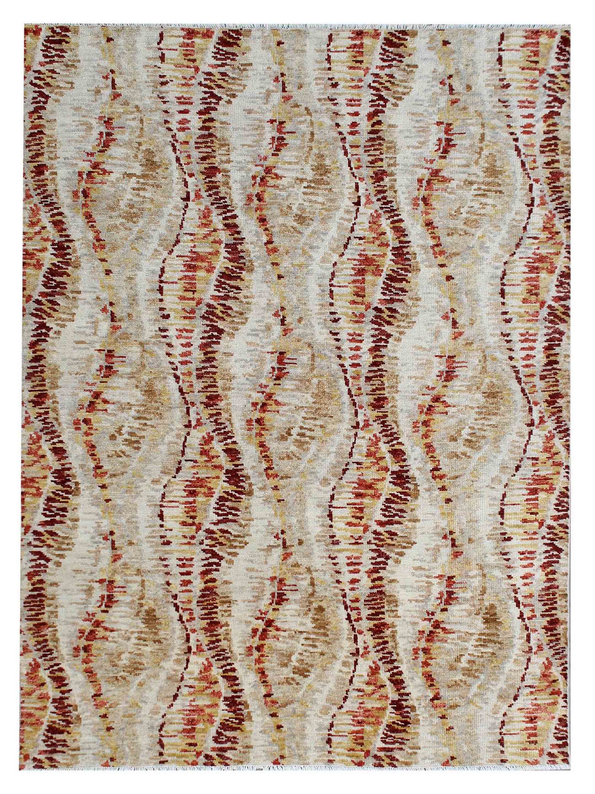 Exclusive Faberge FB-449 Red Gold  Traditional Hand Knotted Rug