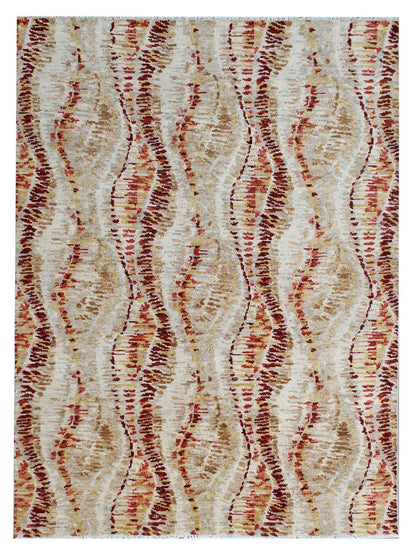 Exclusive Faberge FB-449 Red Gold  Traditional Hand Knotted Rug