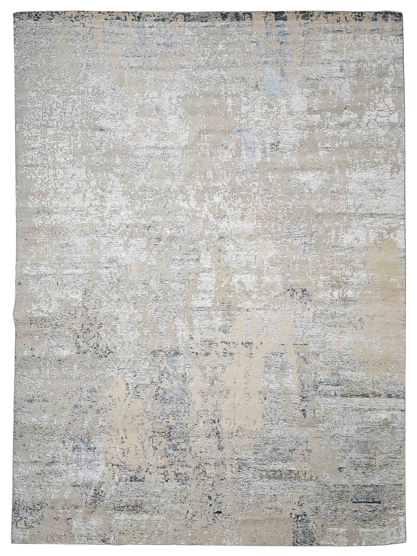 Exclusive Tibetino Silk TS-919 Silver Grey  Contemporary Hand Knotted Rug