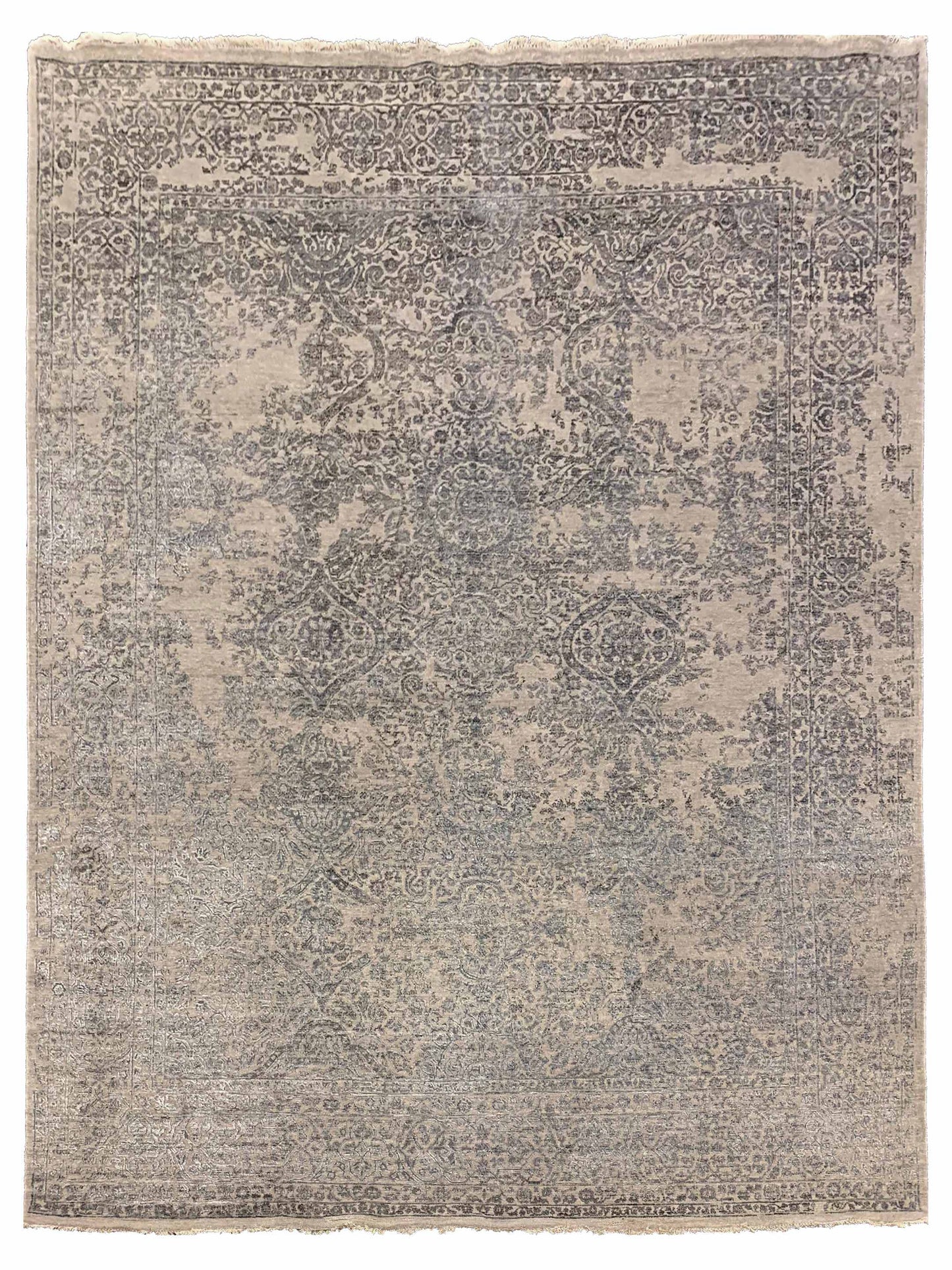 Exclusive Radiance DL-316 Grey Beige  Transitional Hand Knotted Rug
