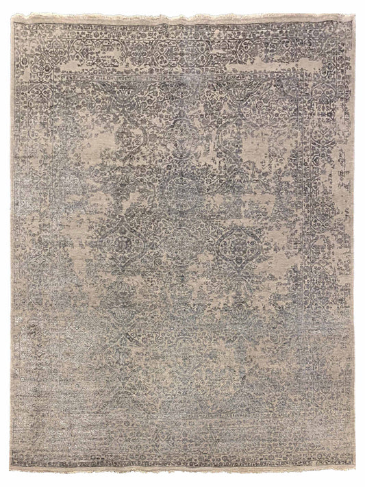 Exclusive Radiance DL-316 Grey Beige  Transitional Hand Knotted Rug